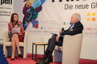 Das Wirtschaftsforum der Europäischen Toleranzgespräche in Fresach stand im Zeichen der Forderung nach mehr Fairness zur Bewältigung der Globalisierung. Im Bild: Nestlé-Ehrenpräsident Peter Brabeck-Letmathe mit ORF-Moderatorin Sonja Sagmeister.