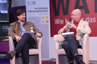 Das Wirtschaftsforum der Europäischen Toleranzgespräche in Fresach war auch 2022 wieder hochkarätig besetzt. Im Bild v.l.n.r. Christoph Kulterer (Hasslacher Gruppe), Claus Reitan.
