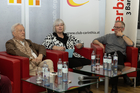 Beim Europaforum des Club Carinthia in der Oberbank Wien diskutierten berufene Experten über die Begrifflichkeit des Wachstums für die moderne Gesellschaft. V.l.n.r.  DRF-Präsident Hannes Swoboda, Wifo-Ökonomin Angela Köppl und Autor Dietmar Krug.