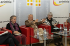 Beim Europaforum des Club Carinthia in der Oberbank Wien diskutierten berufene Experten über die Begrifflichkeit des Wachstums für die moderne Gesellschaft. V.l.n.r. Theologin Barbara Rauchwarter, DRF-Präsident Hannes Swoboda, Wifo-Ökonomin Angela Köppl.