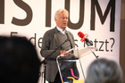 Europaforum der Toleranzgespräche am 25. Mai 2023. Im Bild: Kuratoriumspräsident Hannes Swoboda.