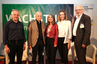 Europaforum der Toleranzgespräche am 25. Mai 2023. Im Bild v.l.n.r. Autor Dietmar Krug, Theologe Paul M. Zulehner, Moderatorin Mathilde Schwabeneder, Autorin Alina Lindermuth, Alt-Bischof Michael Bünker.