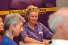 Wirtschaftsforum der Toleranzgespräche im Kärntner Bergdorf Fresach am 26. Mai 2023. Im Bild: LH-Stellvertreterin Gaby Schaunig, FH-Vizerektorin Angelika Mitterbacher.