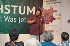 Poetry Slam der Europäischen Toleranzgespräche am 26. Mai 2023 in Fresach. Im Bild: Mario Tomic.