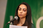 Poetry Slam der Europäischen Toleranzgespräche am 26. Mai 2023 in Fresach. Im Bild: Erini Kalta.