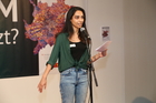 Poetry Slam der Europäischen Toleranzgespräche am 26. Mai 2023 in Fresach. Im Bild: Erini Kalta.
