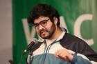 Poetry Slam der Europäischen Toleranzgespräche am 26. Mai 2023 in Fresach. Im Bild: Muhammed Dumanli.