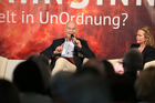 Eröffnung der Toleranzgespräche und Europaforum zu Europa und die neue Weltunordnung. Im Bild: Moderator Claus Reitan.
