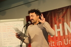 Poetry Slam 2025 Fresach zum Abschluss der Toleranzgespräche. Im Bild: Martin Fritz.