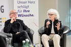  fotodienst / Anna Rauchenberger - Wien, Austria - 12.03.2026 - Podiumsdiskussion zur Programmvorstellung der Europäischen Toleranzgespräche 2026. FOTO v.l. Arnold Mettnitzer, Psychotherapeut, Margarethe Prinz-Büchl, Superintendentialkuratiorin: