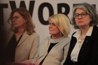 Das Programm der Europäischen Toleranzgespräche 2026 wurde am Donnerstag, 19. März, im Spiegelsaal der Landesregierung in Klagenfurt vorgestellt. Im Bild v.l.n.r.: Dr. Astrid Körner (Diakonie de La Tour), Vizebürgermeisterin Mag. Gerda Sandriesser, Stadt Villach und Mag. Andrea Mattioli (Superintendentin der Evang. Diözese Kärnten und Osttirol)
