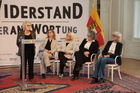 Das Programm der Europäischen Toleranzgespräche 2026 wurde am Donnerstag, 19. März, im Spiegelsaal der Landesregierung in Klagenfurt vorgestellt. Im Bild v.l.n.r.: Dr. Irmgard Bohunovsky (Historikerin), Dr. Astrid Körner (Diakonie de La Tour), Vizebürgermeisterin Mag. Gerda Sandriesser, Stadt Villach, Mag. Andrea Mattioli (Superintendentin der Evang. Diözese Kärnten und Osttirol) und Mag. Margarethe Prinz-Büchl (Vorstandsmitglied Denk.Raum.Fresach)