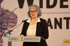 Das Programm der Europäischen Toleranzgespräche 2026 wurde am Donnerstag, 19. März, im Spiegelsaal der Landesregierung in Klagenfurt vorgestellt. Im Bild: Mag. Andrea Mattioli, Superintendentin der Evang. Diözese Kärnten und Osttirol