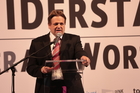 Europaforum Fresach. Begrüßung durch Fresachs Bürgermeister Gerhard Altziebler.