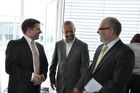 Goldbach media group VR Patrick Eberle mit Chief Logistic & HR Marcel Bosshard und Chief Business Development  Martin Radelfinger